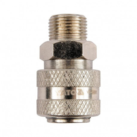 Pneumatic Quick Coupler for Compressors Air Hoses and Pneumatic Tools 3/8 inch Male Thread YT-2391 Y