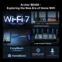 Wireless Router|TP-LINK|Archer BE400|Wi-Fi 7 (802.11be)|Data speed 5764 Mbit/s|Ethernet WAN Yes|WAN 