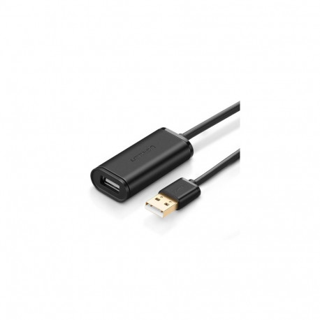 Extension cable with amplifier USB A plug - A socket 10m black US121 UGREEN