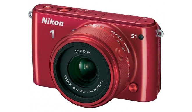 Nikon 1 S1 + 11-27,5mm Kit, punane