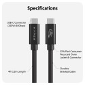 Hyper | HyperDrive Next USB4 Type-C Performance Cable, 1.2 m | HD6500BKGL