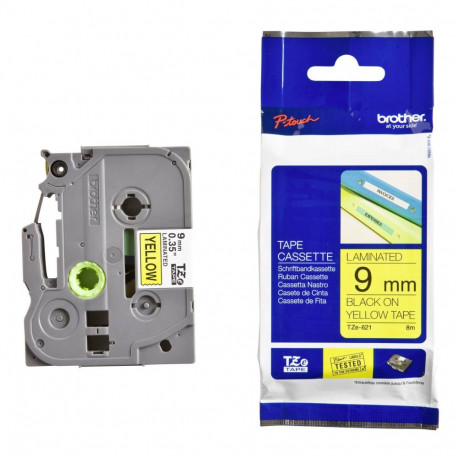 Brother TZE-Schriftbandkassette TZESchriftbandkassette TZe-621 TZe621 Yellow Black (TZE621)