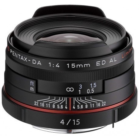 HD Pentax DA 15mm f/4 ED AL Limited objektīvs, melns