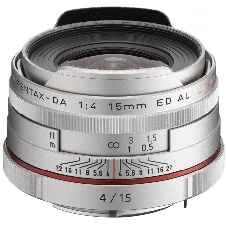 HD Pentax DA 15mm f/4 ED AL Limited objektīvs, sudrabots