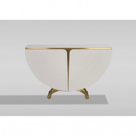 Konsoollaud STILIG, valge/kuldne