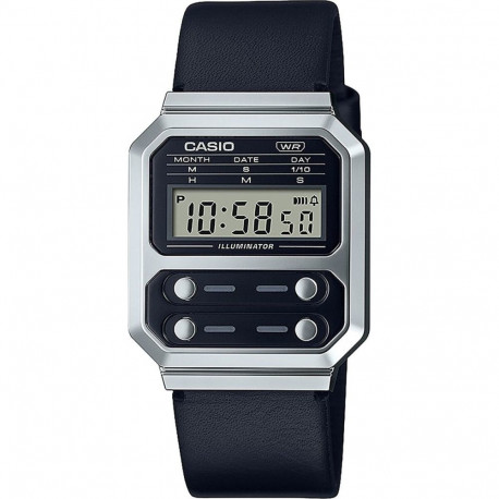 Unisex Kell Casio F100 TRIBUTE - STEEL / BLACK ***SPECIAL PRICE*** Must (Ø 40 mm)
