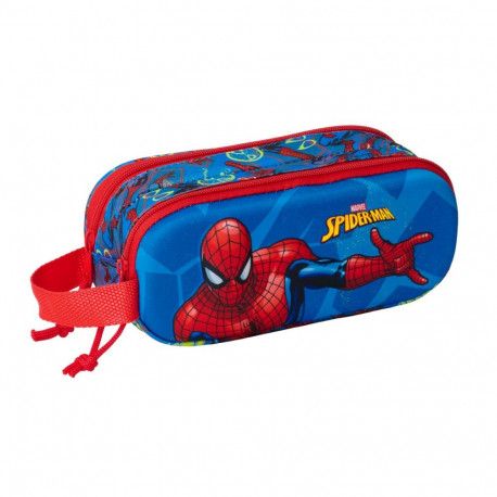 Double Carry-all Spider-Man Red Navy Blue 21 x 8 x 6 cm 3D
