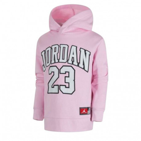 Hooded Sweatshirt for Girls Jordan Jordan Hbr Flc Po Hoodie Pink - 12-13 Years