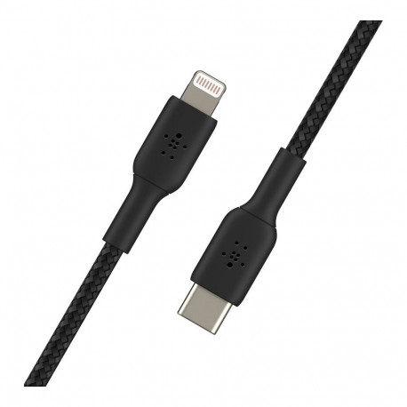 Belkin Lightning/USB-C põimitud kaabel mfi 1m must