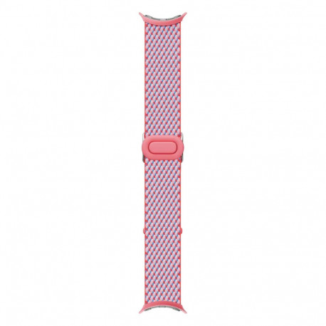 "Google Pixel Watch 3 (45mm). Woven Band. Peony"