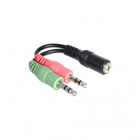 "Headset Adapter 1 x 3,5 mm 4 Pin Klinkenbuchse > 2 x 3,5 mm 3 Pin Klinkenstecker (CTIA Pinbelegung)