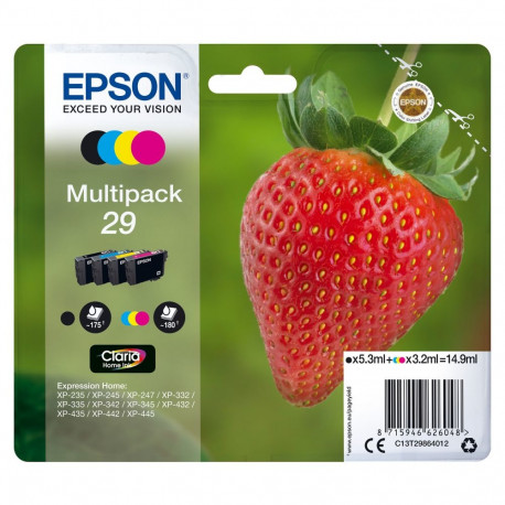 Epson 29 C13T29864012 4-osaline tindikomplekt (BKMCY) kuni 175 lehekülge