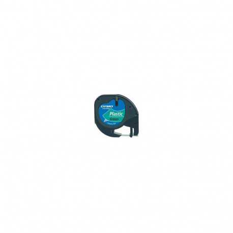 "Dymo LabelWriter - LetraTag Kunststoff Etiketten - 12 mm x 4 m - Schwarz auf Grün - (S0721640)"