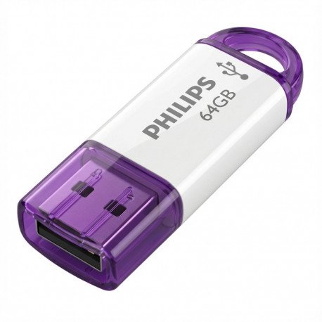 Philips USB 2.0 mälupulk 64GB Snow Edition Magic Purple, 2 tk