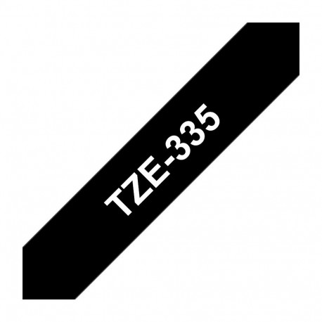 Brother TZE-335 lamineeritud teip 12mm valge/must