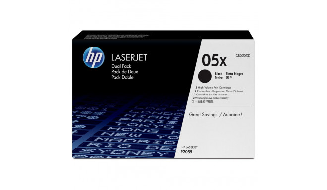 HP tooner 05X CE505XD must topeltpakk