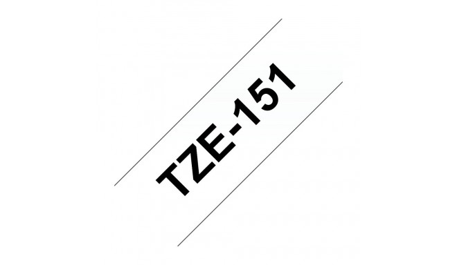 Brother TZe-151 must/läbipaistev