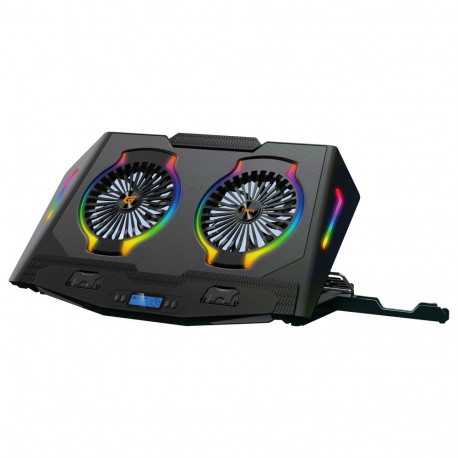 "CONCEPTRONIC 2-Fan USB-A2.0 Laptop-Kühlpad 40Kg RGB 17"" sw"