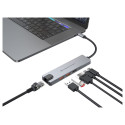 Conceptronic 6-1 dokkimisjaam USB-C->HDMI/2xUSB-A/USB-C/+ 25cm hõbedane