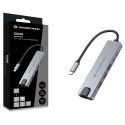 Conceptronic 6-1 dokkimisjaam USB-C->HDMI/2xUSB-A/USB-C/+ 25cm hõbedane