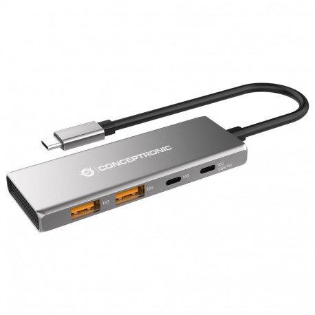Conceptronic 4-1 dokkimisjaam USB-C->2xUSB-C/2xUSB-A/100WPD 25cm hall