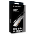 "CONCEPTRONIC 4-1 Dock USB-C->2xUSB-C/2xUSB-A/100WPD 25cm gr"