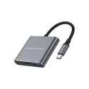"CONCEPTRONIC 3-1 Dock USB-C->HDMI/USB-A/100WPD 25cm gr"