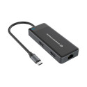 CONCEPTRONIC 7-1 dokkimisjaam USB-C->2xHDMI/3xUSB-A/GbE/+ 25cm hall