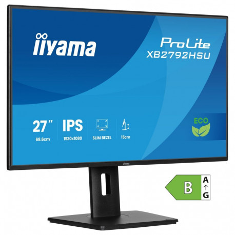 68,6cm/27" (1920x1080) iiyama ProLite XB2792HSU-B1 16:9 IPS 3ms 100Hz HDMI DisplayPort USB VESA kõla