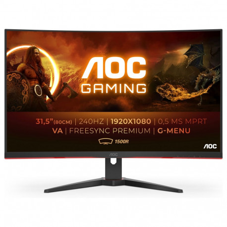 "80cm/31,5'' (1920x1080) AOC C32G2ZE Gaming Curved 16:9 1ms 240Hz DisplayPort 2xHDMI VGA VESA Speake