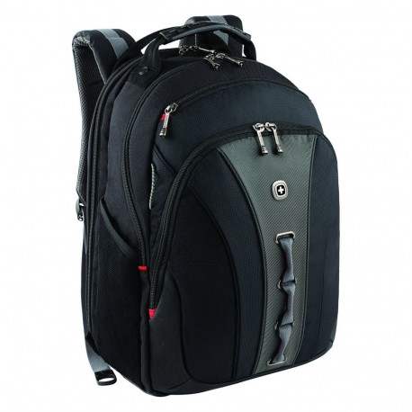 "WENGER Legacy Notebook Rucksack fuer 35,8 bis 39,6cm 14,1 bis 15,6Zoll Tablet, Laptop schwarz grau"