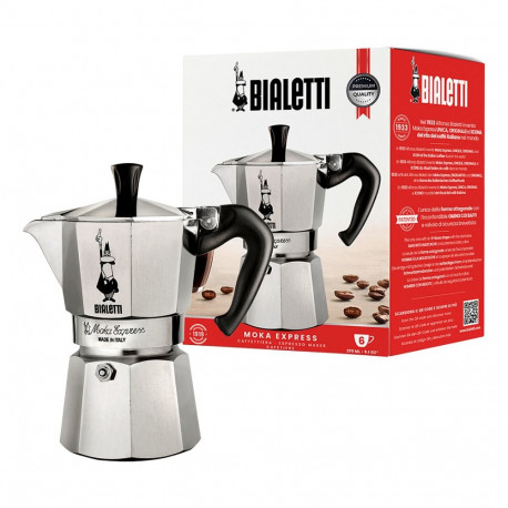 Bialetti Moka Express hõbedane alumiiniumist 6 tassile