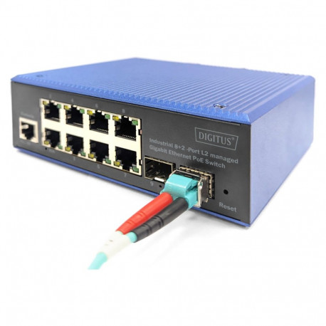 "Digitus 8+2P Industrial Gigabit Ethernet PoE Switch L2 managed"