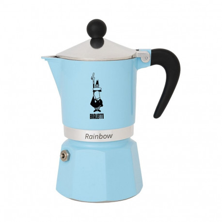 "Bialetti Rainbow - Espressokocher - hellblau - für 3 Tassen"