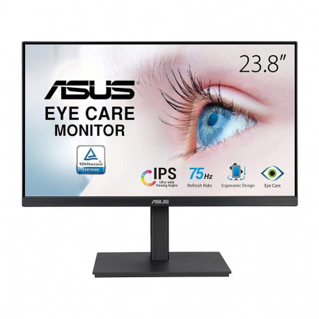 60,5cm/23,8" (1920x1080) ASUS VA24EQSB 16:9 IPS 5ms 75Hz HDMI DisplayPort VGA USB VESA kõlarid pivot
