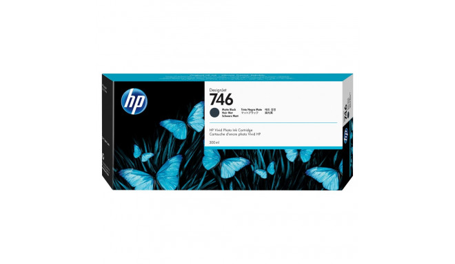HP 746 300-ml mattmust tindikassett