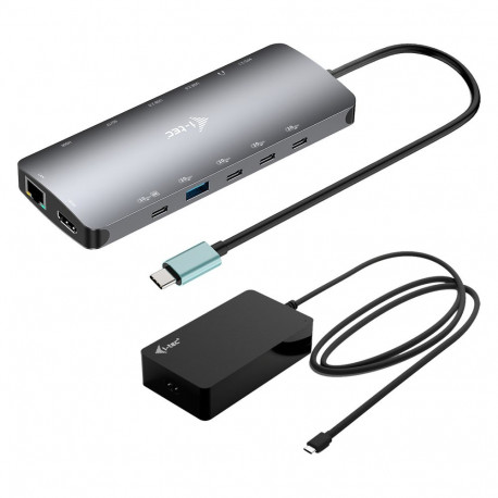 I-TEC USB-C Metal Nano 3x Display dokkimisjaam 2x HDMI 1x USB-C video LAN Audio