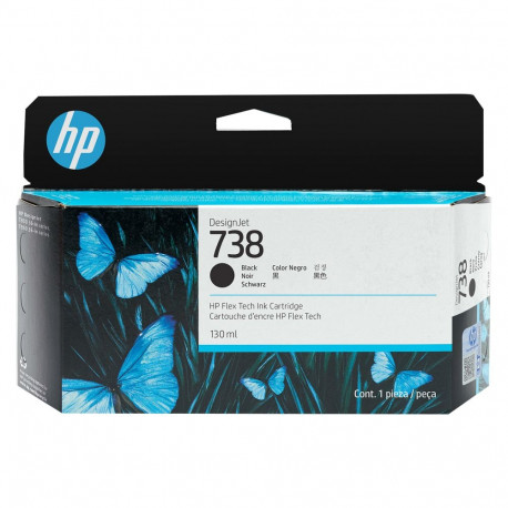 HP 738 130-ml must DesignJet tindikassett