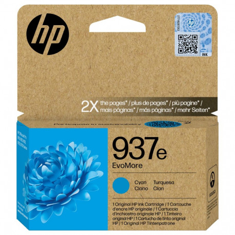 "HP 937e EvoMore Cyan Original Ink Cartridge"