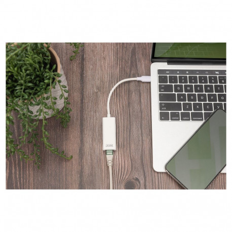 "DIGITUS Adapter USB3.0/C -> RJ45 Gigabit Ethernet St/Bu 20cm"