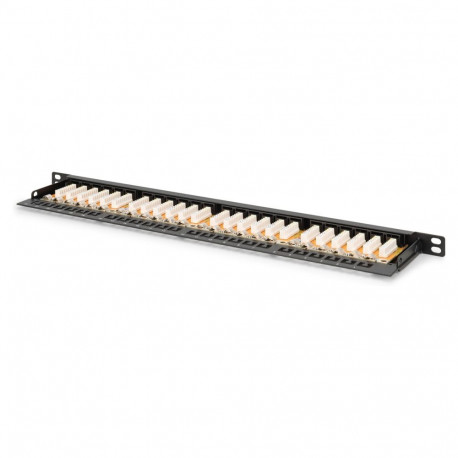 "DIGITUS Patchpanel 0,5HE 24-Port Cat6 ungeschirmt schwarz"