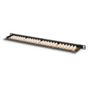 "DIGITUS Patchpanel 0,5HE 24-Port Cat6 ungeschirmt schwarz"