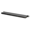 "DIGITUS Patchpanel 0,5HE 24-Port Cat6 geschirmt schwarz"