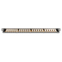 "DIGITUS Patchpanel 0,5HE 24-Port Cat6 geschirmt schwarz"