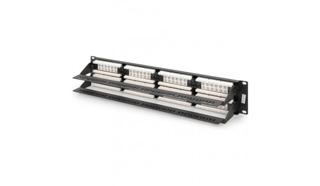 "DIGITUS Patchpanel 2HE 48-Port Cat6 ungeschirmt schwarz"