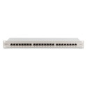 "DIGITUS Patchpanel 1HE 24-Port Cat6 geschirmt grau"