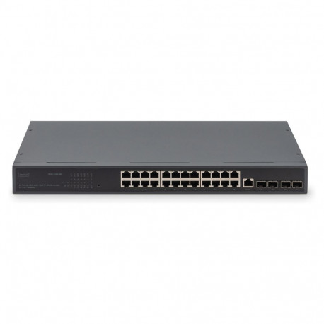DIGITUS 19" 24-Port +4x SFP+Gigabit hallatav must lüliti