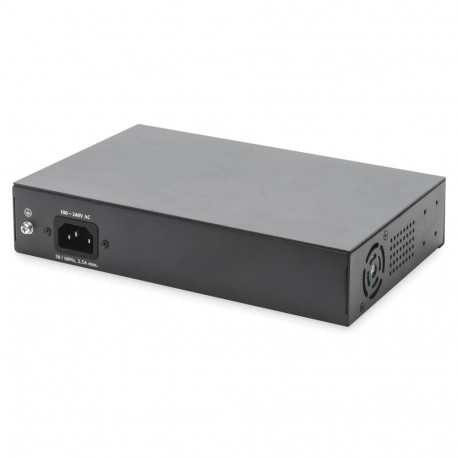 "DIGITUS Switch 8-Port Gigabit 180W PoE Unmanaged schwarz"