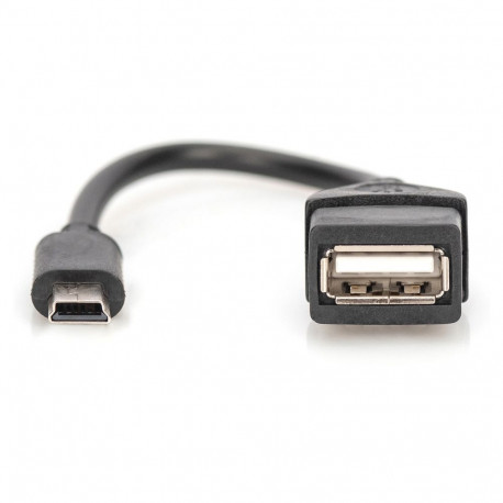 "DIGITUS USB 2.0 Adapter OTG, Typ Mini B - A St/Bu 0,2m"