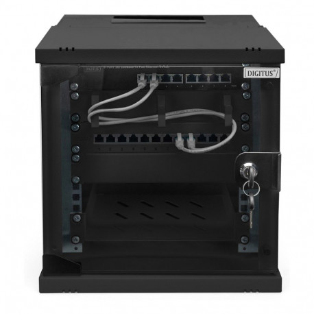 "DIGITUS Wandgehäuse SOHO PRO 6HE 325x315x300 mm 10"" schwarz"